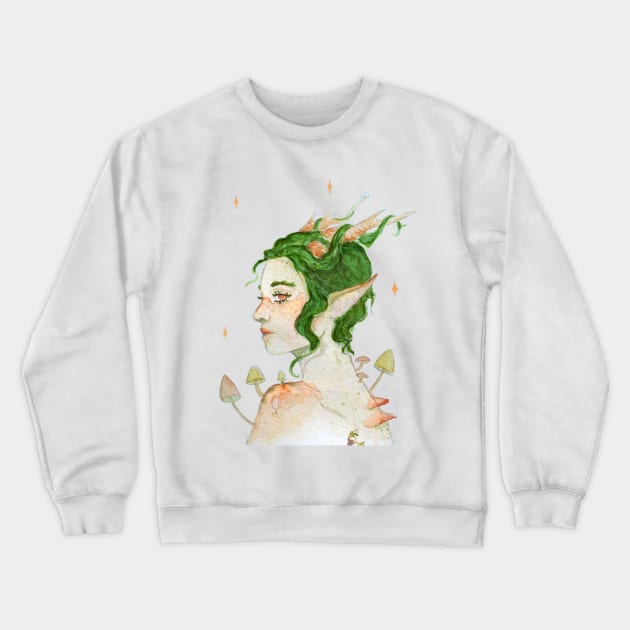 Forest elf Crewneck Sweatshirt by Hana Nekrep Art